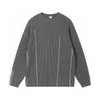 Ny AOP Jacquard -brev stickad tröja under hösten / vintern 2024Acquard Knitting Machine E Custom JnLarged Detail Crew Neck Cotton 76T59