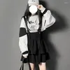 Casual Dresses Strap Mini Dress Women Spring Preppy College Kawaii Japan Style Ulzzang Sweet Y2k Design Young All-match Streetwear Vestidos