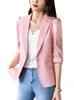 Damespakken Dames Formele Blazer Dames Wit Zwart Groen Roze Vrouwelijke Jas Voor Lente Zomer