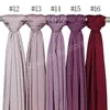 Hijabs Medina Silk Solid Color Shawls Headband Hijabs Scarves Scarf Pleated Crinkled Satin Headscarf Wraps Muslim Women Shawls