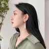 Stud Earrings In 2023 Han Edition Retro Teardrop-Shaped Pearl Simple Geometric Long Pendant Women Luxury Jewelry Party Present