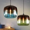 Pendant Lamps Nordic Creative Personality Electroplated Apple Glass Restaurant Lamp Single Head Bar LB12122