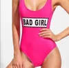 2019 Nuevo traje de baño Monokini Mujer Bulls Body Traje de baño de una pieza con letras Bikini Baloncesto Monos deportivos rojos Traje sexy7183494