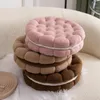 Pillow Cute Velvet Tatami Floor Biscuit Meditation Futon Thick Sofa Chair Round Back Seating Pouf Indoor Outdoor