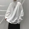 Mäns T-shirts Spring och Autumn Long Sleeve T-Shirt Men's Turtle Neck T-Shirt Men's Loose Solid Color Harajuku 230403