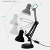 Schreibtischlampen Heiße moderne LED-Langschwingenarm-verstellbare klassische Schreibtischlampen E27-Clip-Tischlampe für Arbeitszimmer-Lese-Nachtlicht EU/US-Stecker Q231104