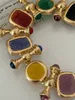 Charmarmband vintage uttalande chunky färgglada pärlor armband för kvinnor smycken 18k guld pvd vattentät designer t visa runway klänning sällsynt ins 231102