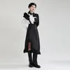 Jupes demi-jupe 2023 automne silhouette irrégulière en trois dimensions dentelle décorative détachable deux vêtements une épaule