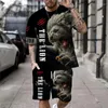 Tute da uomo T-shirt casual estiva classica con stampa leone Set streetwear vintage Maniche corte e pantaloncini morbidi oversize traspiranti larghi