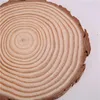 Tafelmatten 5 pc's 21-24 cm grote ronde natuurlijke houten plakjes met schorsstroom onderzetters schijven gesneden ambacht