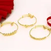 Mxgxfam cloche Bracelets et Bracelets pour garçons filles bébé cadeaux ajustés bijoux de mode 24 k couleur or pur Q0719257u