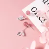 Baumelnde Ohrringe COLUSIWEI Hohe Qualität 925 Sterling Silber Erdbeere Kristall Perle Tropfen Für Frauen Blatt Ohrring Edlen Schmuck