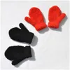 Mitaines pour enfants Gants de bébé chauds en peluche enfants filles solides épaissir enfants garçon gant fourrure doux cadeau de Noël 6 couleurs Dw6097 Drop Otqmg