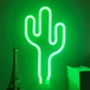 Luci notturne Cactus Insegna al neon Cactus verde Luce notturna a led per illuminazione da parete Insegne a batteria o USB Cactus al neon per camera da letto P230331