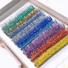 Makeup Tools Mix Colors Glitter Eyelash Extensions Shiny Colorful False Lashes Faux Russian Volume Individual Lashes For Makeup Supplies 230403