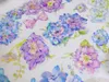 Enrole de presente Bunco floral roxo azul vintage Fita de estimação brilhante Washi para cartões de planejador Fazendo um plano de recortes DIY adesivo decorativo