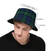 Berets Spring Headwear Rustic Green And Blue Black Watch Plaid Holiday Bucket Hat Trendy Sun Bob Fishing Caps Outdoor