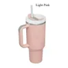 Розовый фламинго с бутылками для воды с логотипом 40 унций Tye Dye Corder H2.0 Coffee Mugs Cup Cumping Tumblers из нержавеющей стали с силиконовой ручкой 1216
