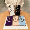 Luxury Electroplate Soft for Magsafe Wireless Charge Love Heart Case For iPhone 14 13 12 11 Pro Max X XR 7 8 Plus Magnetic Cover