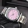 Męskie damskie kwarcowe zegarek automatyczne zegarki 904L Pasek ze stali nierdzewnej świetliste prezenty na rękę