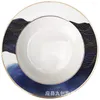 Dinnerware Sets Ceramic Tableware Bone China Rice Bowl Cup And Dish Set Dinner Gold Cutlery Chaffing Dining Table