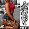 Tijdelijke tatoeages grote arm mouw tattoo slang medusa waterdichte tijdelijke tattoo sticker poseidon shark aquaman trident body art volledige nep tatoo z0403