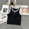 Tanques de mujer Camis diseñador Mujer Tejer Verano Sin mangas Tank Tops Diseñador Chaleco de punto Mujer Camiseta 14QI