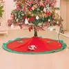 Christmas Decorations Round Tree Skirt Santa Claus Pattern Home Decor Xmas Festive Supplies