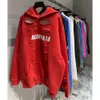 Tasarımcı Hoodie Balencigs Moda Hoodies Hoody Mens Sweaters Yüksek Kalite Baskı Paris B Ev Mektubu Kırık Yüksek Sokak Stili Çift Kapalı Omuz WQGP