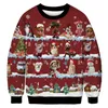 Pulls pour hommes Hommes Femmes Nouveauté Ugly Christmas Pull Pull Tacky Xmas Jumpers Tops3D Funny Imprimé Holiday Party Crewneck Sweat-shirt