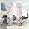 Vorhang Gardinen Fenster Sheer Floral Voile Tüll Wohnzimmer Sheers Transparentes Cortinas Home Kitchen Grommet Bunte Paneele