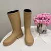 knee high designer boots top quality womens leather boots long boots fashion ladies winter warm boots cowhide Designer new rain boots waterproof and breathable