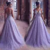 Nowe niestandardowe sukienki wieczorne Linia Spaghetti PROM PROM GOWN Długość podłogowa Zakieć Koronkowy Tiul Tiul Backless Plus Rozmiar