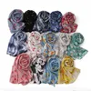 Шарфы 200 цветов шифоновый хиджаб с цветочным принтом шарф для женщин Мальдивы с цветочным принтом модная мусульманская шаль с принтом Малайзия