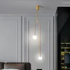 Lampy wisząca żyrandole sypialni nowoczesne minimalistyczne nordyckie lekkie luksusowe salon telewizja żyrandol kreatywny dom led