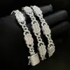 Stud Iced Out Bling Homens Boy Jóias 2023 Design Dólar Dinheiro Cuban Link Chain Hip Hop Set Pulseira Colar 231102