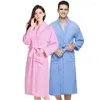 Mäns termiska underkläder herrens sömnkläder Bomull El Terry Bathrobe Men Svett handduk badrock plus storlek vinter varm kimono kläder mens kvinnor kläd