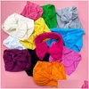 Acessórios de cabelo Bebê Meninas Largo Nylon Bow Headbands Aniversário Fita Crianças Soft Elastic Bowknot Hairbands Crianças Princesa Headdress 2 Dhaxl