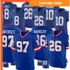 5 Kayvon Thibodeaux 26 Saquon Barkley 8 Daniel Jones Lawrence Taylor Michael Strahan Darren Waller Dexter Lawrence II heren dames jeugd voetbalshirts