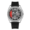 Montre à Quartz pour hommes, nouveau Style de sport pour étudiants, montre à bande en Silicone, mode étanche ronde noire, montre d'affaires pour hommes