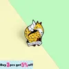 Broches aangepaste banner email Pin gele en witte cartoon bosbos dier revers badge sieraden cadeau voor vriend groothandel