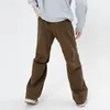 メンズジーンズカーゴメンハイストリートファッション春秋のマルチポケットジッパーデザインソリッドアメリカンスタイル男性ハンサムカジュアル