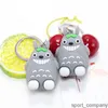Chat mignon porte-clés dessin animé Animation parc petits cadeaux créatif sac voiture pendentif Anime porte-clés