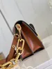 10A Mirror Quality Designers Small Dauphine Lock Bags 25cm Women Reverse Canvas Handbag Luxury Real Leather Cowhide Trim Purse Crossbody Shoulder Strap Bag With Box