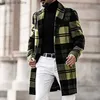 Trenchs d'hommes Manteau d'homme Sports de plein air Usure quotidienne chaude respirante poche polaire automne hiver plaid mode affaires coupe-vent T231104