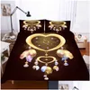 Beddengoed sets droommaker set 3d printing dekbed dekbed enkele dubbele fl queen king size quilt kussensloop decor bed met dhbsq