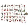 Charms 51pcs Email Kerstboom Santa Claus voor doe -het -zelf maken hangers kettingen oorbellen armbanden handgemaakte sieraden vinden