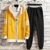 Mäns spårdräkter Set Män våren Autumn Hoodies Korean Style Trendy Loose Casual Outwear Joggers Pants Outfits Alla matchar studenter Dagliga kläder 230403