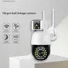 Baby Monitors 4MP 1080p V380 App Dual Lens PTZ IP Dome Camera AI Humanoid Detection Full Color Security CCTV Intercom Baby Monitor Q231104