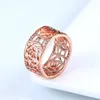 Cluster Rings Mxgxfam Hollow Rose Fowers Jewelry for Women Gold Color Fashion Plant